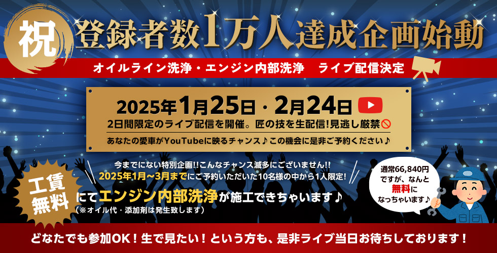 登録者数1万人達成企画始動